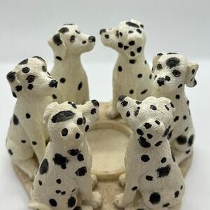 Dalmation‎ Dog's Circle by Continental Creations Votive Candle Holder